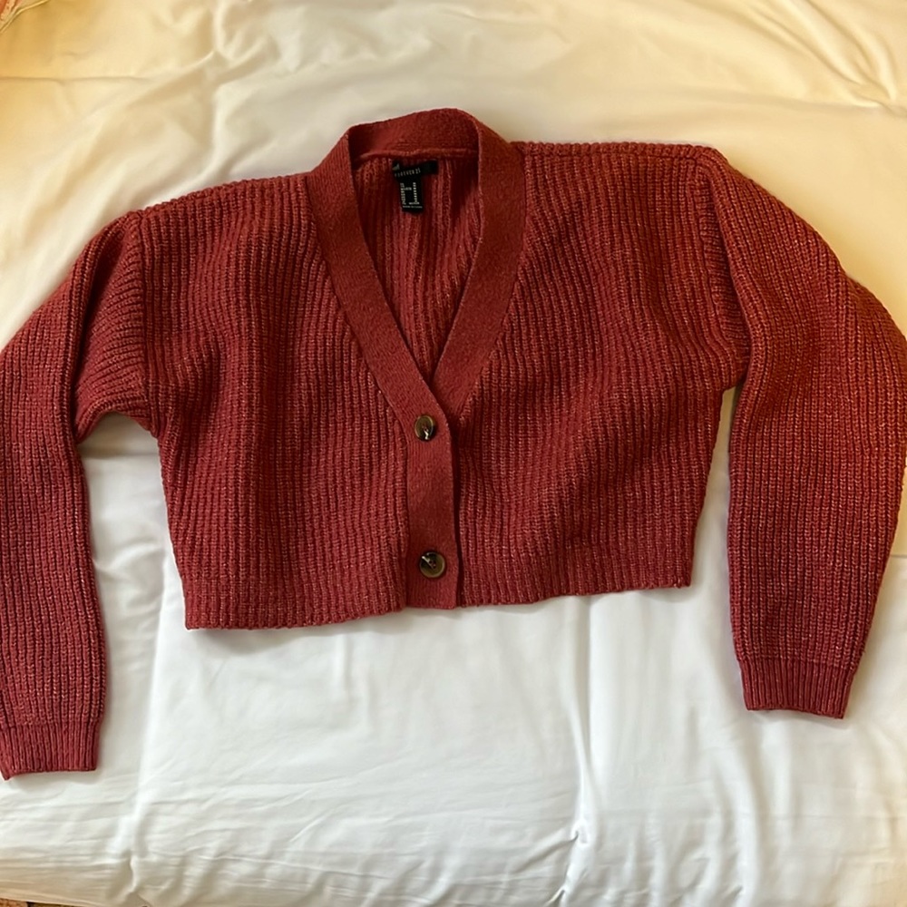 forever 21 cropped sweater cardigan